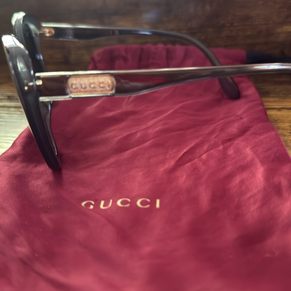 Authentic Gucci Grey Cat Eye Sunglasses - Picture 6 of 6